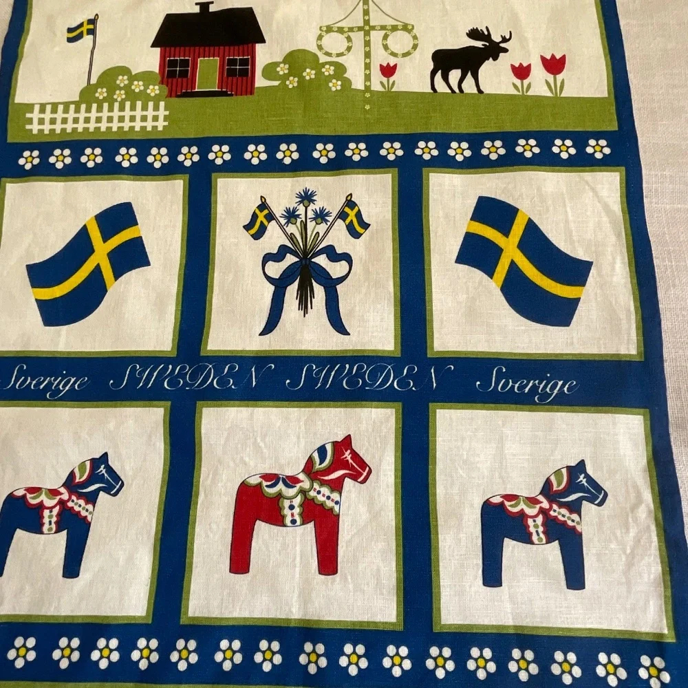 NEW Tea Kitchen Towel Scandinavian Design Linen/Cotton 18”x24”NWOT